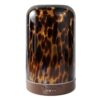Decorative Art Glass Ultrasonic Essential Oil Diffuser with LED Ambient Light, Cool Mist Aroma Diffuser for Home, Office, Bedroom, Quiet Operation, Auto Shut-Off, Glass Cover