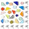 Decorative Glass Thumbtacks Push Pins for Cork Boards, 50pcs