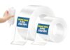 Decorwell Heavy Duty Double Sided Tape 2In x 20Ft (2 Rolls), Removable Nano Tape for Hanging Pictures, Wall Decor & Rugs - 0.04"/0.08" Thickness