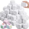 Deekin 150 Pcs Back to School 1.96 Inch White Blank Dice EVA Foam Dice Graffiti Foam Blocks for Crafting Game Counting Creative Painting Modeling Art Project Floral Arrangements Party Supplies