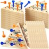 Deekin 24-Pack Wooden Triangle Peg Game Triangle Wooden Board Games Classic Strategy Board Toy Portable Family Travel Puzzle Toy for Adults and Teens