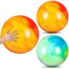 Deekin 2 Pcs 18 Inch Marbleized Bouncy Balls Large Inflatable Rubber Sensory Ball for Playground Outdoor Water(Green and Yellow)