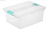 Deep Clip Box Stackable Small Storage Bin with Latching Lid
