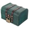 DEEPCRAFF Vintage Wooden Jewelry Box with Lock, Comfortable Touch and Easy to Store, Simple and Elegant Design, for Bedside Table or Bedroom Storage