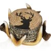 Deer Antlers Coaster Set of 6 – Handcrafted Deer Antler Decor and Man Cave Gifts for Men - 6 Full Size Deer Antlers Coasters for Man Cave Décor