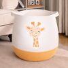 Degeyoyo Large Baby Laundry Basket, Laundry Hamper for Baby, Toy and Blanket Storage Basket, Cotton Rope Baskets for Organizing 17.7"x15.7", Giraffe