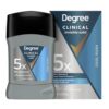 Degree Clinical Strength Antiperspirant Deodorant 96-Hour Sweat and Odor Protection Cool Rush Invisible Solid 5x Types of Sweat 1.6 OZ