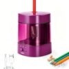 Deli Electric Pencil Sharpener, Automatic Pencil Sharpeners for No.2 Pencils Colored Pencils, USB & Battery Operated Pencil Sharpener for School, Home, Office, Classroom, Deep Pink