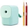 Deli Manual Pencil Sharpener for Classroom, 6.9-11mm No.2 /Colored Pencils, Auto-in Design with 5 Adjustable Settings for Students, Home, Office, Green