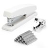 Deli Stapler, 25 Sheet Capacity, 1000 Staples & Staple Remover, White