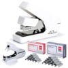 Deli Stapler, Effortless Staplers for Desk, Heavy Duty Staplers, White
