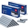 Deli Staples, 10000 Staples, Standard Staple for Desktop Staplers, 1/4'' Length, 210/Strip, 2 Boxes of 5000 Each