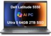 Dell Latitude 5550 5000 Business AI PC Laptop (15.6" FHD Anti-Glare, Intel 12-Core Ultra 5 125U (Beat i7-1355U), 64GB DDR5 RAM, 2TB SSD) Backlit,Thunderbolt 4, FHD RGB Webcam, Ethernet, Win 11 Pro