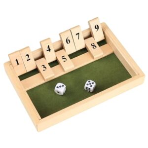 Dementia Products for Elderly, 9 Numbers Memory & Cognitive Activities for Seniors, Wooden Shut The Box Gift for Dementia