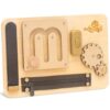 deMoca Toddler Busy Board for 1 Year Old, Montessori Baby Wooden Toy
