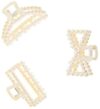 DENICRAAS Pearl hair claw,hair clips,Cute hair claw,girl hair claw,Clamp clip 3P (RANDOM DESIGNS) Hair Claw (White
