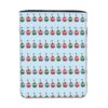 Denjungdn Blue Retro Ski Lift Gondola Winter Skiers Book Cover with Zipper, Waterproof Book Sleeve Protector 11.8x9 Inches