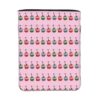 Denjungdn Pink Retro Ski Lift Gondola Winter Skiers Book Cover with Zipper, Waterproof Book Sleeve Protector 11.8x9 Inches