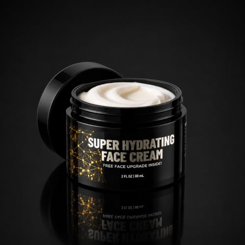 Derm Dude Super Hydrator Face Cream for Men - Grass Fed Tallow Face Moisturizer with Electrolytes, Hyaluronic Acid & Vitamin B5 - Deep Hydration for Dry Skin, Non Greasy, Beard Friendly