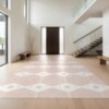 Design&I 2'x3' Blush Pink Hexagon Plush Washable Accent Rug