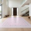 Design&I 3'x5' Pink Pastel Whimsical Star Design Washable Accent Rug