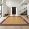 Design&I 4'x6' Beige Navy Blue Warm Composition Notebook Washable Area Rug