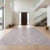 Design&I 5'x7' Gray Lavender Boho Floral Medallion Washable Area Rug