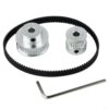 Deskbloom Timing Belt Pulley,Aluminum Timing Pulley Set 20T 36T 5Mm Bore Kit With Belt And Hex Wrench For Milling Machines And CNC Drive Systems Use
