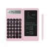 Desk Calculator, Desktop Small Calculators with Writing Notepad, Basic 4-Function Math Large Button Calculator, School Supplies, Middle/High School Students (Pink)