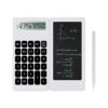 Desk Calculator, Desktop Small Calculators with Writing Notepad, Basic 4-Function Math Large Button Calculator, School Supplies, Middle/High School Students (White)