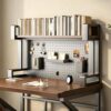 Desk Hutch with Pegboard,Desktop Organizer Shelf for Office Dorm Study