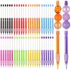 Deskium 48 PCS Beadable Mechanical Pencils, 0.7 mm Multi Color Mini Mechanical Pencils, Beadable Pencils for Writing, Drawing, Sketching, DIY Crafting, Mechanical Small Pencils Set for Notes and Art
