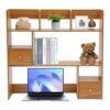 Desktop Bookshelf 31.5", 9 Compartment Office Organizer 22LBS (Pine Color)
