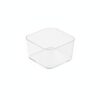 Desktop Organizer Box, Clear PET Plastic Storage Bin for Office Desk and Drawer Organization