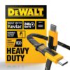DEWALT Heavy Duty USB C to USB C Fast Charging Cable, Flat 240W USBC to USBC Charge Cable, High Speed Type-C Charging for iPhone 17 16 Pro Max Samsung Galaxy MacBook/iPad Pixel, Kevlar Reinforced, 2ft