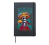 Dia De Los Tacos Skeleton Sombrero Dia De Los Muertos Floral Hardcover Journal, Black