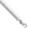 Diamond2Deal Sterling Silver Rhodium-plated Polished and Textured Cleopatra Omega Chain Bracelet 7"