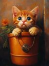 Diamond Art Kits for Adults Cat, 5D Diamond Painting Kit Cute, Easy DIY Crafts for Adults, Full Drill Embroidery Kits, Hobbies for Women, Room Decor and Wall Art, Gifts for Women 40x54in K-9423