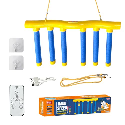 DiazEase Remote Control Reflex Stick Game, Family Interactive Reaction Time Training - Falling Sticks Challenge for Hand Eye Coordination Training, Party Reflex Challenge Games & Adults/Kids (Yellow)