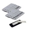 Diácono (Cross) Rounded Corners Name Tag/Badge, 1 x 3 Spanish Church Staff Badge with Magnet Backing, Silver (10 Pack)