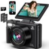 Digital Camera 5K WiFi Cameras for Photography 75MP UHD Autofocus Vlogging