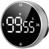 Digital Kitchen Timer with Magnetic - Visual Timer with Large LED Display, Pomodoro Classroom Timers with 3-Preset Times, Volume Adjustable, Countdown & Count Up Timers for Cooking
