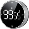 Digital Kitchen Timer with Magnetic - Visual Timer with Large Led Display, Pomodoro Classroom Timers with 3-Preset Times, Volume Adjustable, Countdown & Count Up Timers for Cooking