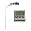 Digital Meat Thermometer with Long Stainless Steel Probe and Timer Alarm for Cooking Grilling Steak Poultry Baking with Magnetic Back for Kitchen Use