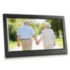 Digital Photo Frame with Remote, No WiFi Needed, USB/SD Slots, Plays Video/Music/Photos/E-Books, Clock, Motion Sensor, Auto On/Off, Power-Off Memory