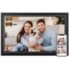 Digital Picture Frame 15.6 Inch Digital Photo Frame with 64GB Storage, 1920 * 1080 IPS FHD Touchscreen, WiFi Smart Frame Share Photos and Videos via AiMOR App, Gift for Parents, Birthday, Women