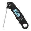 Digital Remote Thermometer Probe for BBQ Grill Oven Timer Manual (Black)