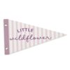 Dilemat Wildflower Nursery Decor Pennant Felt Banners Flags,Pennant Girls Room Decor,Preppy Purple Striped Wall Hanging Banner Decor for Toddler Little Girls Nursery Bedroom Playroom, 7.4x14 Inch