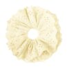 Dimeho Large Lace Scrunchies Yellow Hair Ties for Women Oversize Scrunchy Double Layer Jumbo White Lace Hair Scrunchies Elastic Ponytail Holder Hairs Tie for Women Thick Curly Hairs