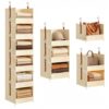 DIMJ Hanging Closet Organizer - 6-Tier Modular Hanging Shelves with Zippers Hooks, Collapsible Baskets for RV, Dorm, Small Spaces, Fabric Storage Bins for Clothes, Handbags